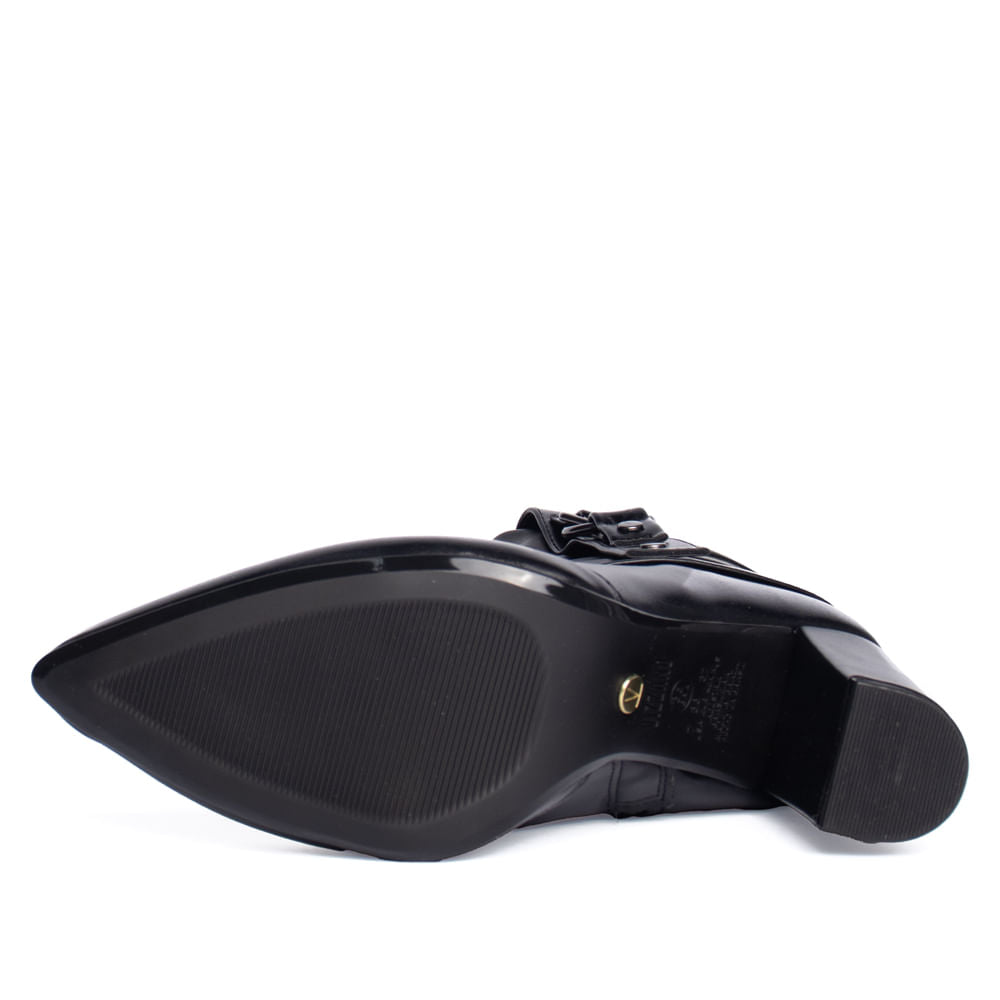 Bota Feminina Vizzano Cano Médio Franzido Preto - Imagem 4