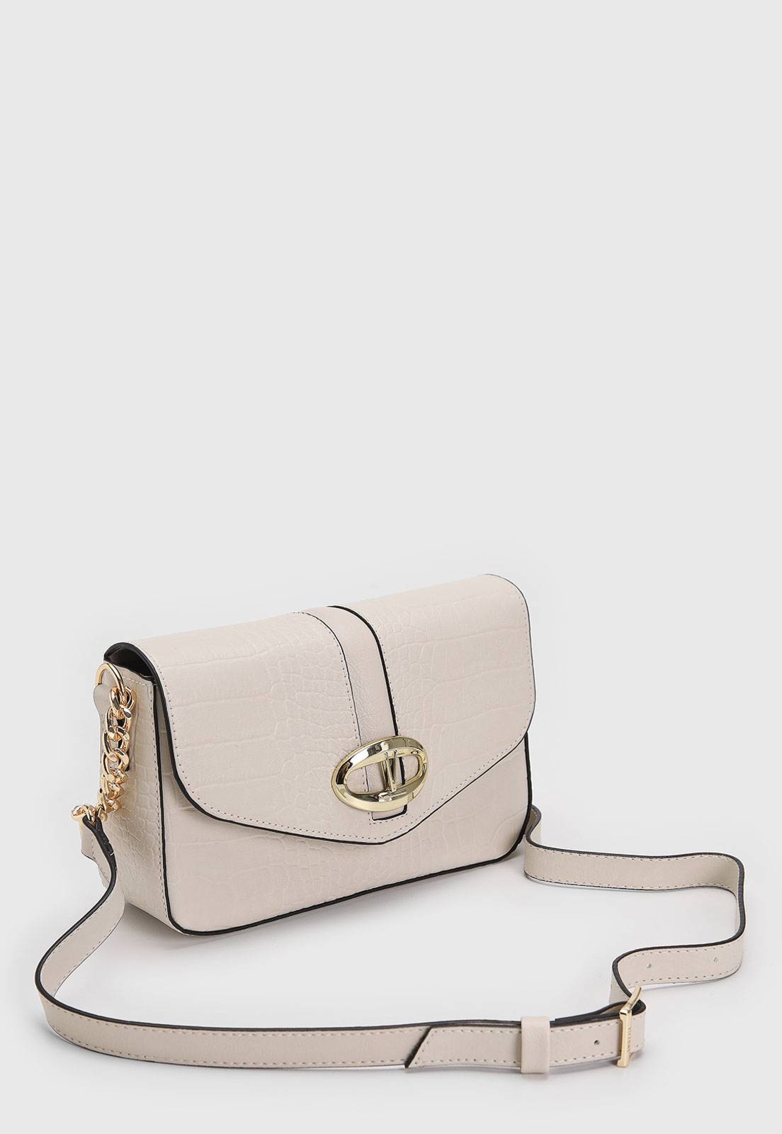 Bolsa Tiracolo Vizzano Alça Ajustável Off-White - Imagem 2