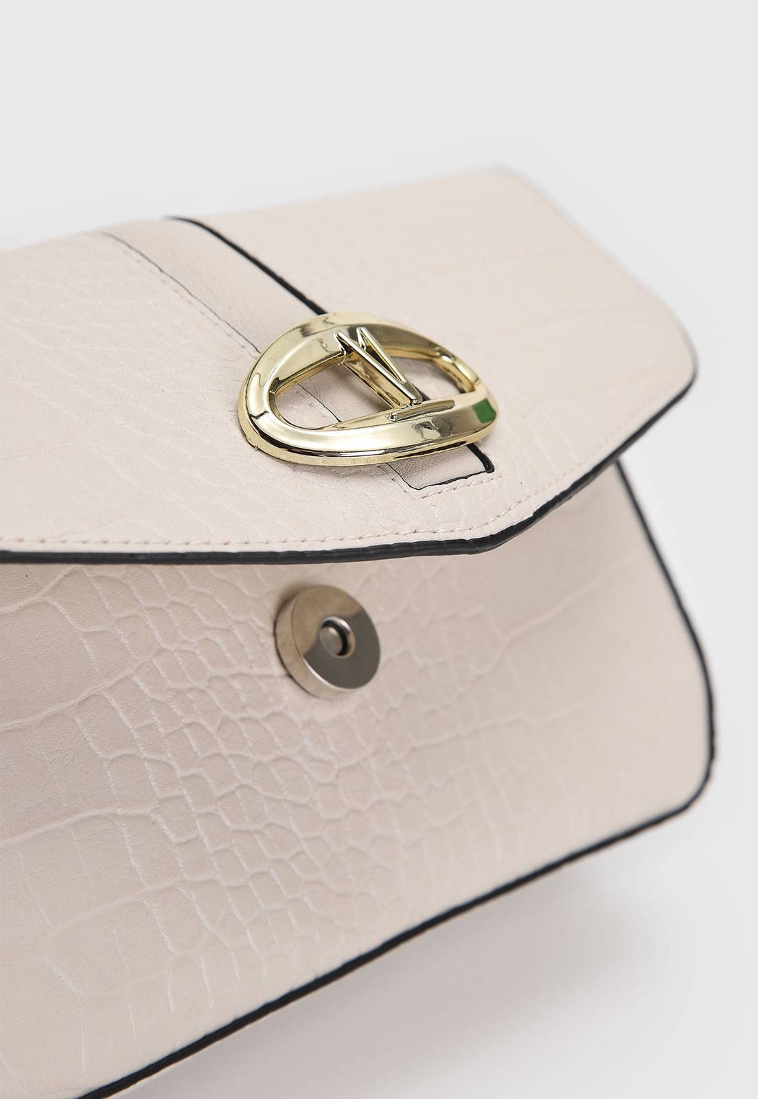 Bolsa Tiracolo Vizzano Alça Ajustável Off-White - Imagem 4