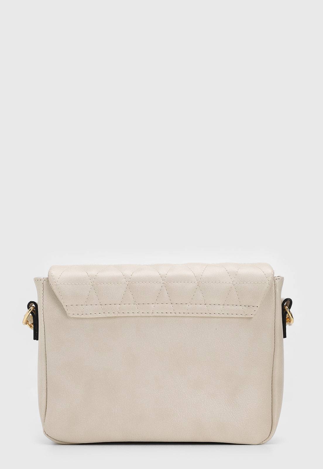 Bolsa Tiracolo Vizzano Alça Corrente Off-White - Imagem 3