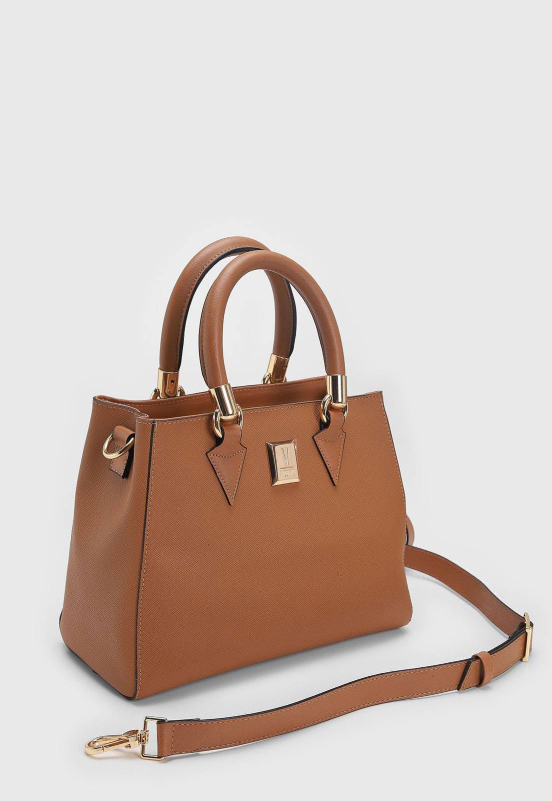 Bolsa Tiracolo Vizzano Alça Dupla Caramelo - Imagem 2