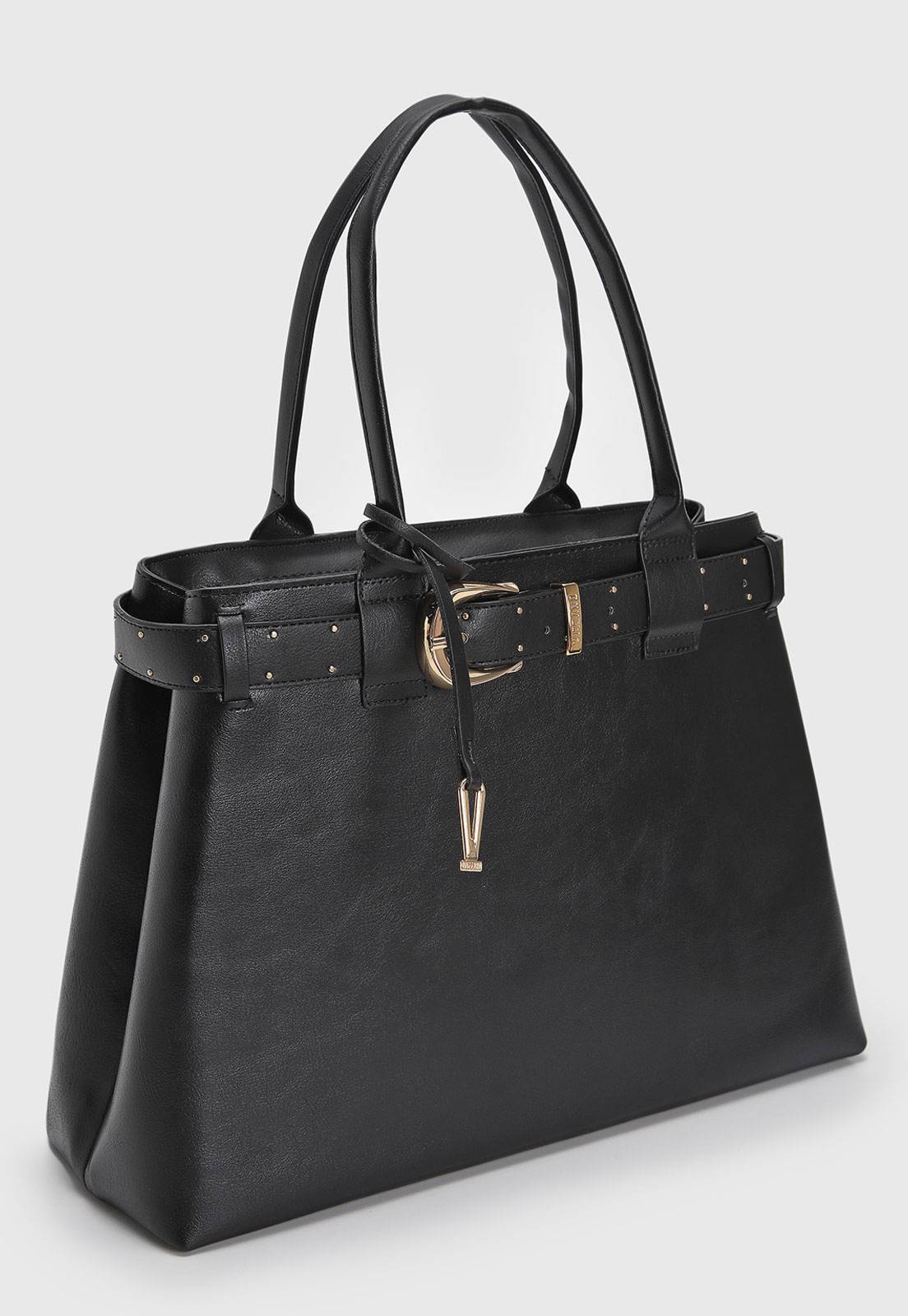 Bolsa Tiracolo Vizzano Tote Preta - Imagem 2