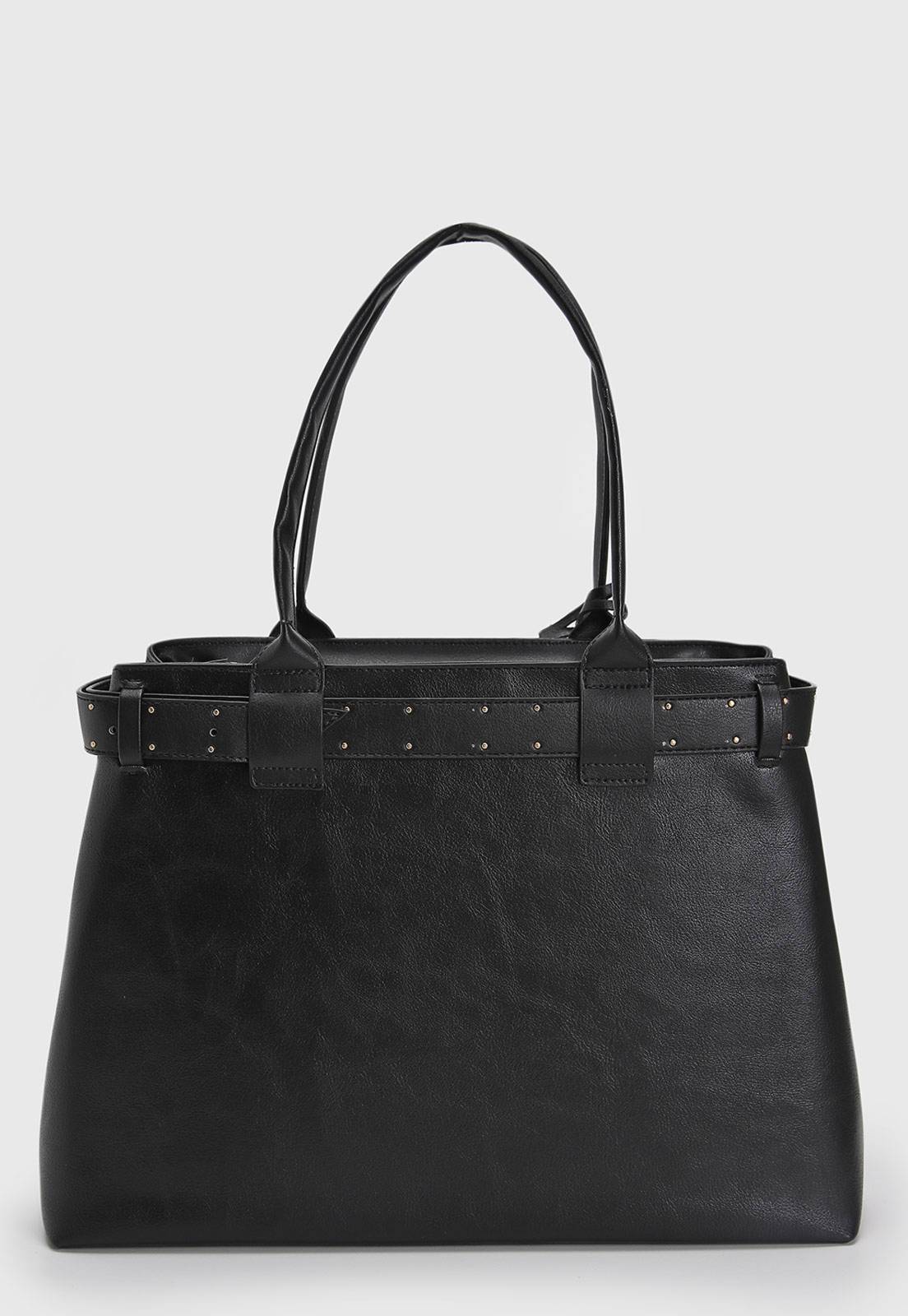 Bolsa Tiracolo Vizzano Tote Preta - Imagem 3