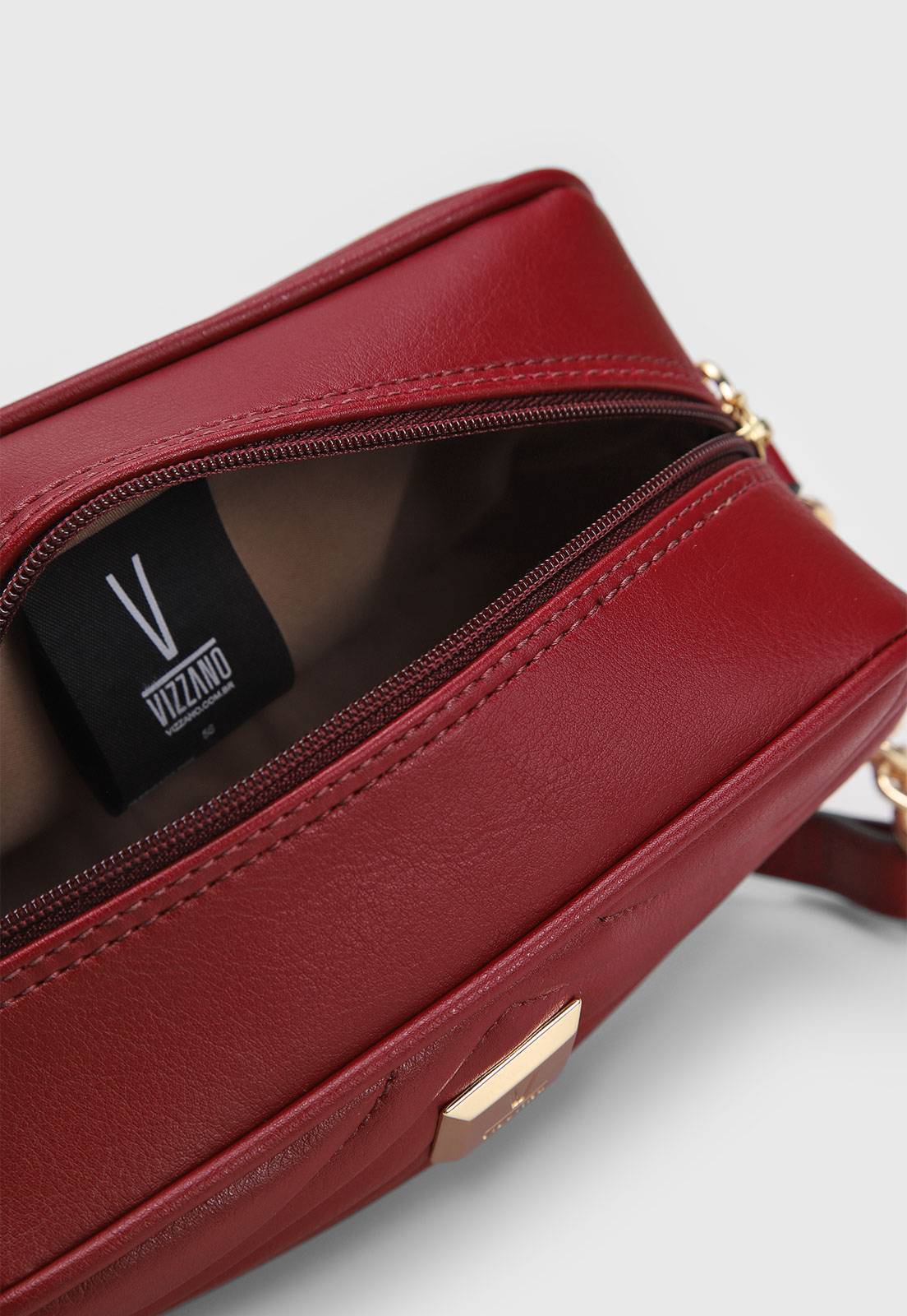 Bolsa Transversal Vizzano Alça Ajustável Vermelha - Imagem 6