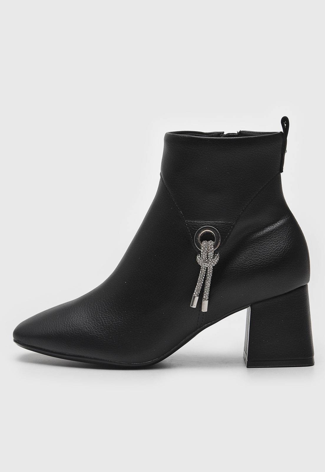 Bota Vizzano Cano Curto Preta – Preto