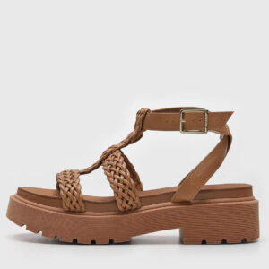 Sandália Tratorado Vizzano Tira Tressê Caramelo