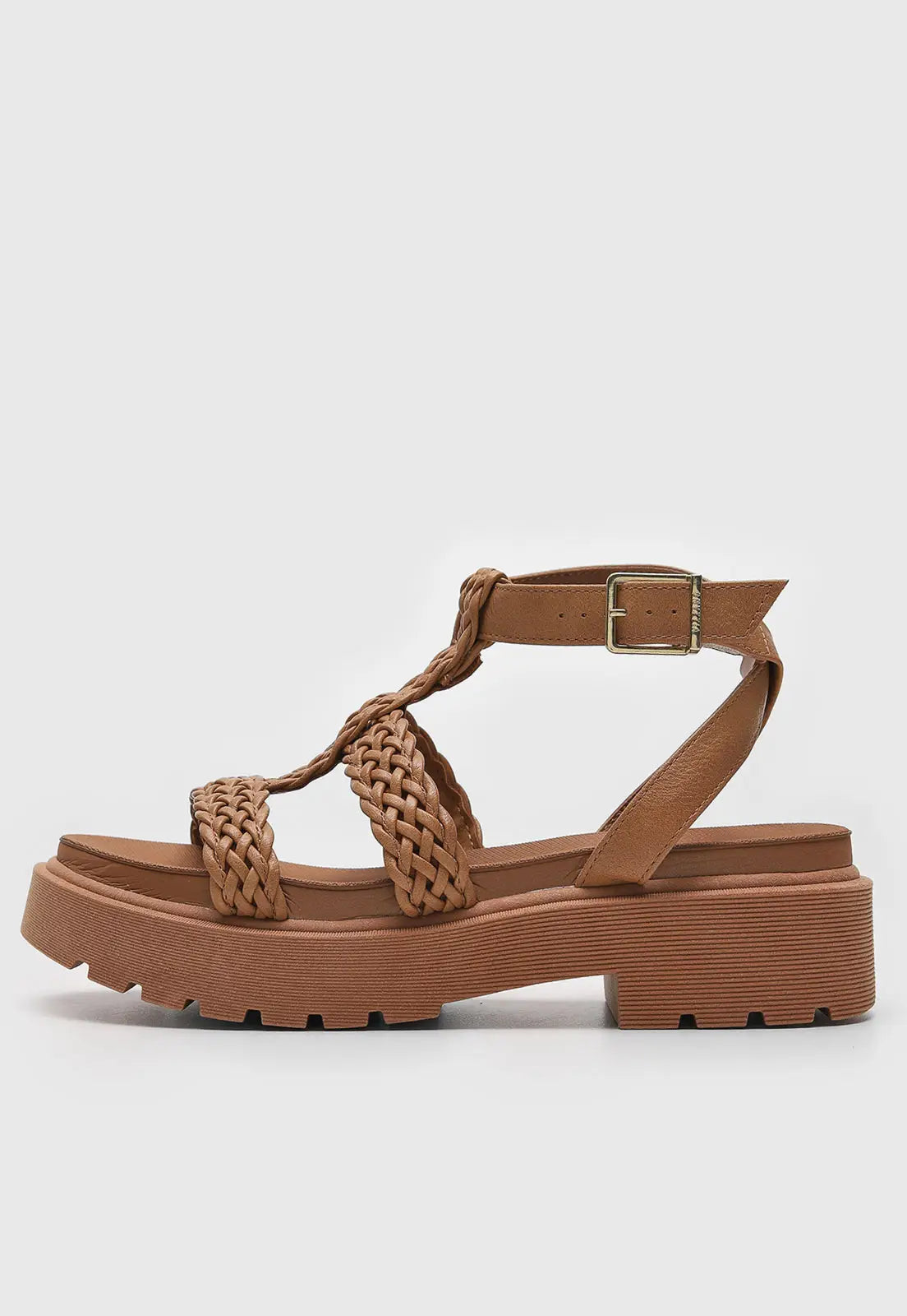 Sandália Tratorado Vizzano Tira Tressê Caramelo