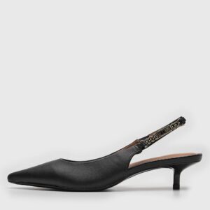 Scarpin Slingback Vizzano Aplicação Preto