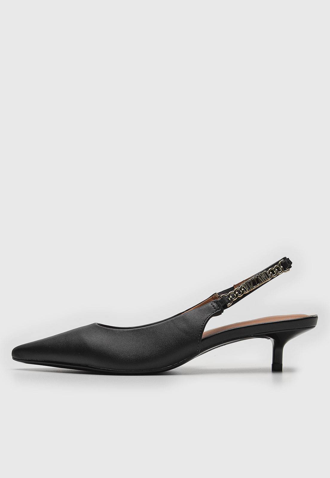 Scarpin Slingback Vizzano Aplicação Preto