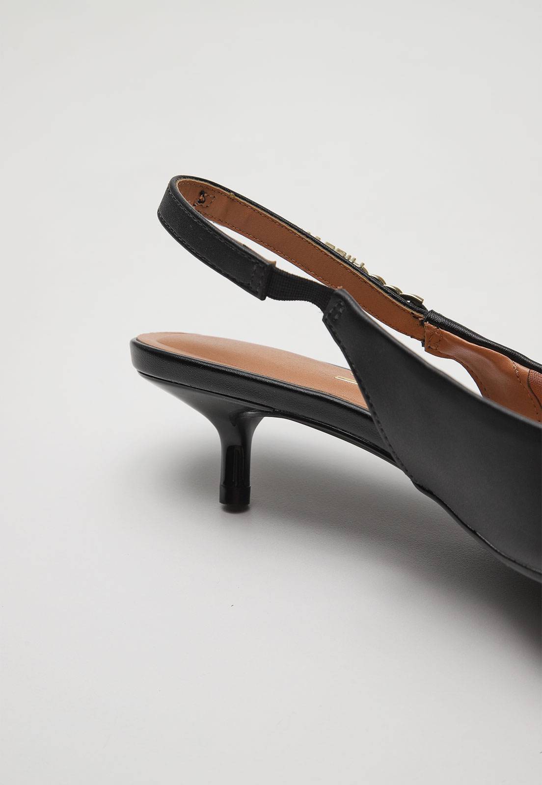Scarpin Slingback Vizzano Aplicação Preto - Imagem 5