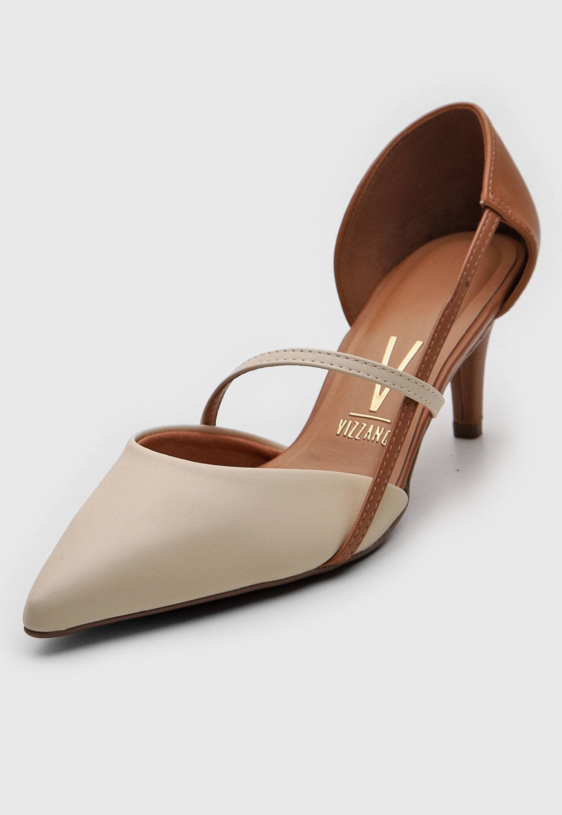 Scarpin Vizzano Tiras Off-White